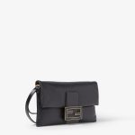 FENDI Mamma Baguette Pouch Black nappa leather clutch - Image 4